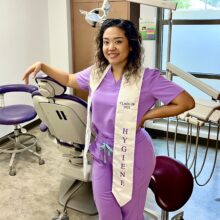 2025 DTA hygiene scholarship winner at graduation